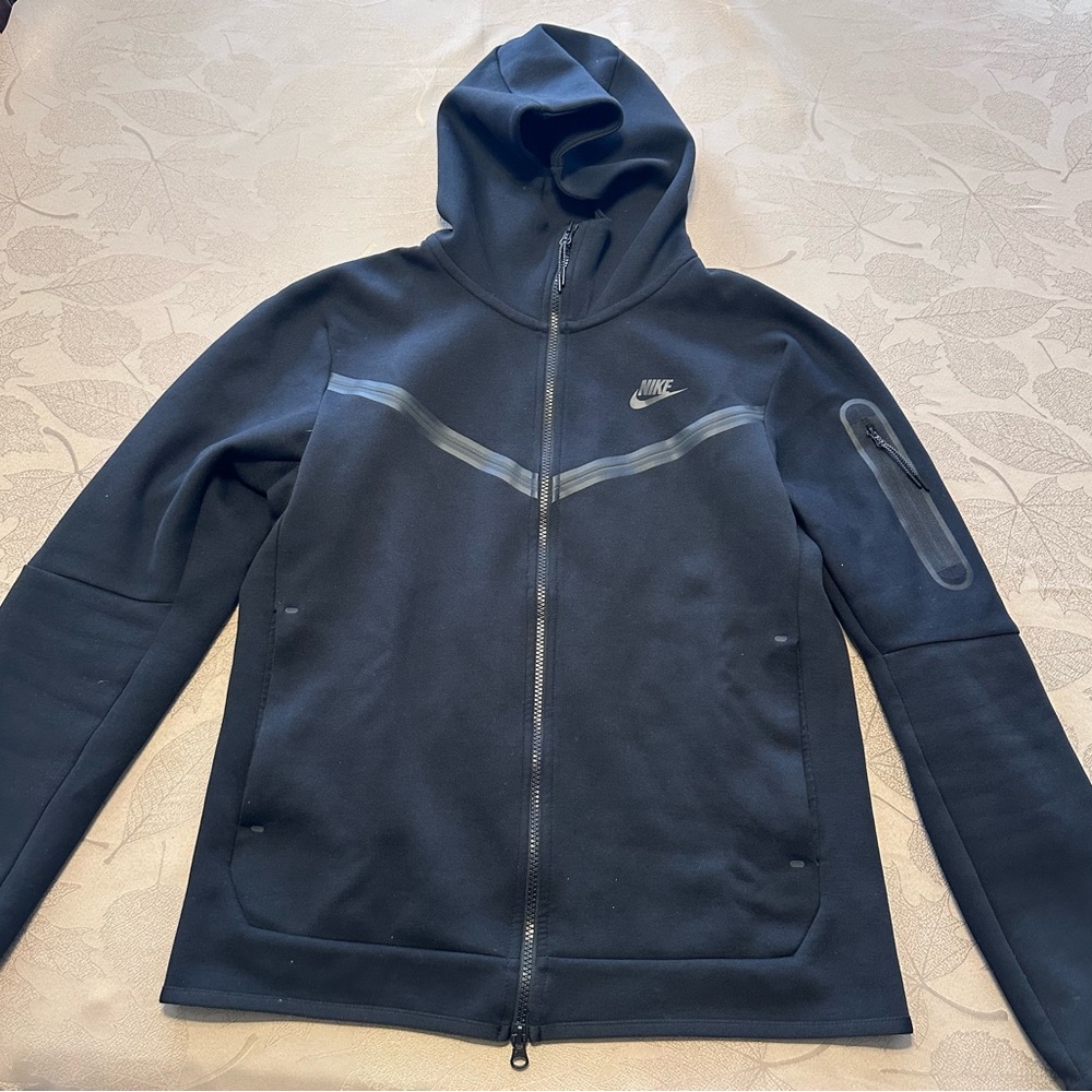 Nike Tech Fleece Hoodie Full Zip Mens Medium - Black